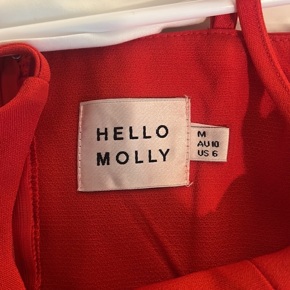 Hello Molly THROUGH THE DARK DRESS RED Ruffle Red Mini Dress - Picture 7 of 7